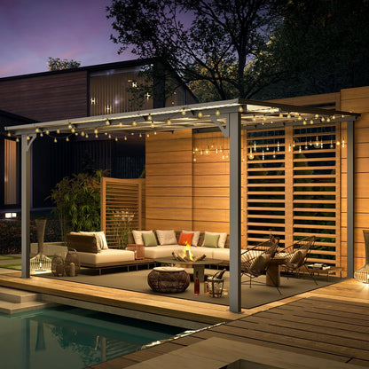 YODOLLA 12' x 12' Large Outdoor Wall Mounted Gazebos