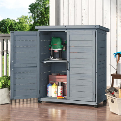 YODOLLA Outdoor Work Bench Storage Cabinet, Gray