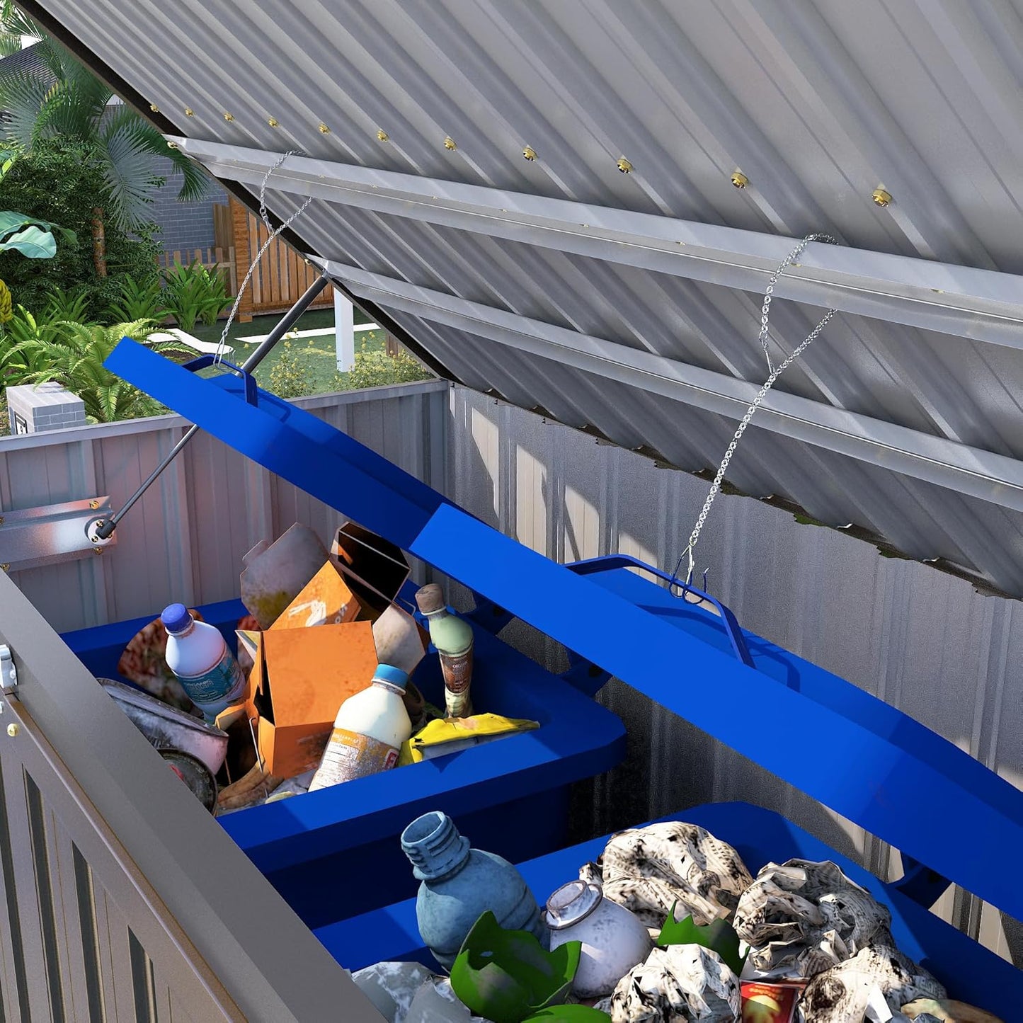 YODOLLA 46 Cu.Ft Outdoor Horizontal Storage Shed, Brown