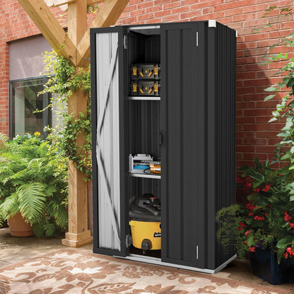 YODOLLA Vertical Garden Storage Shed, Gray