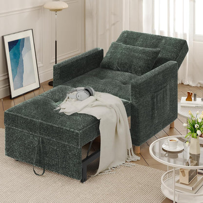 YODOLLA 3 in 1 Chair Bed Sleeper for Adults, Green
