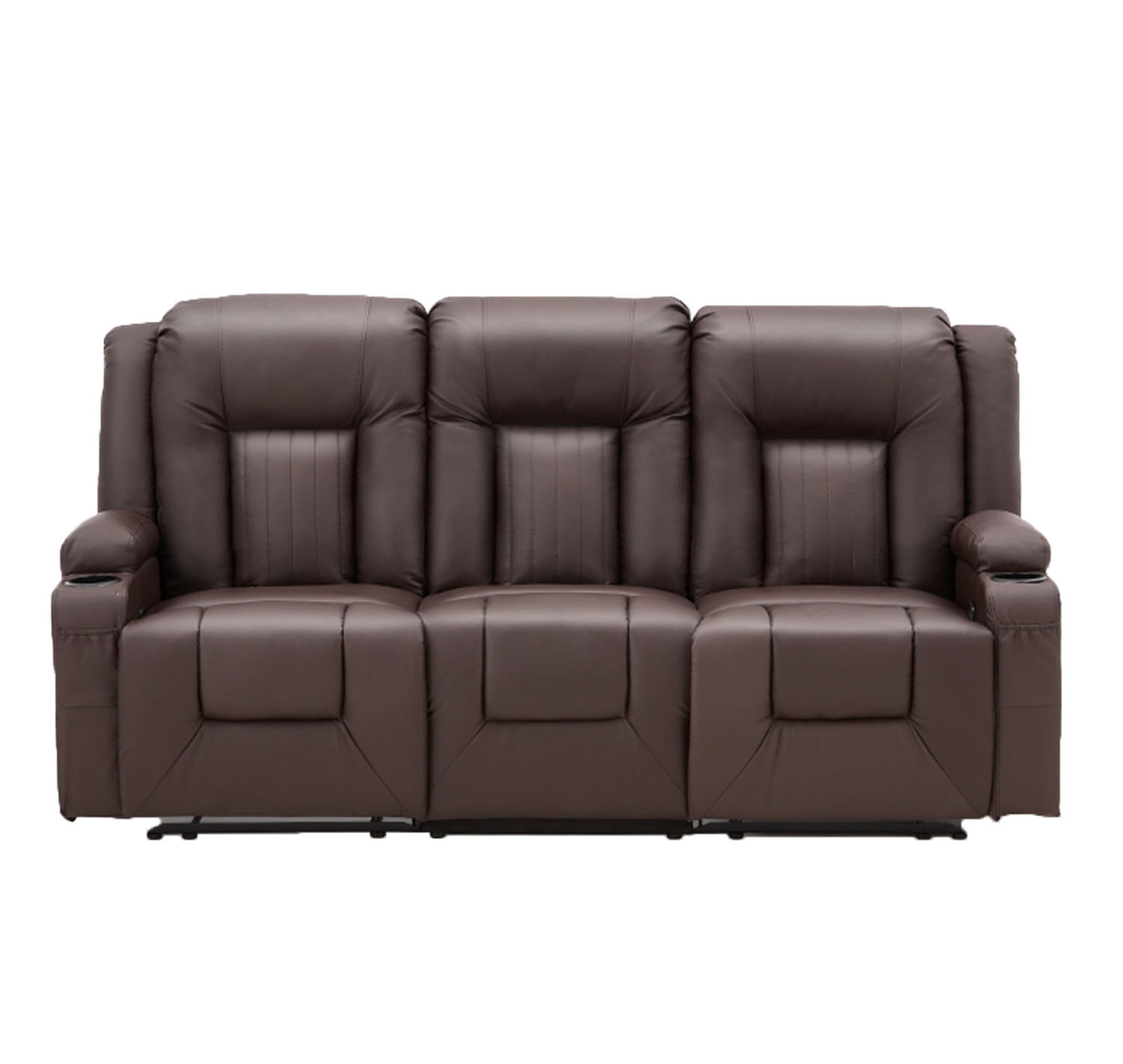 YODOLLA Home Theater Seating, 2-Cup Holders, Brown