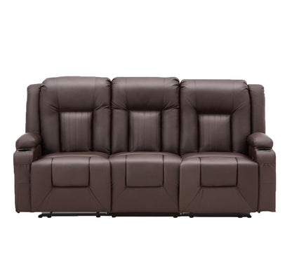 YODOLLA Home Theater Seating, 2-Cup Holders, Brown