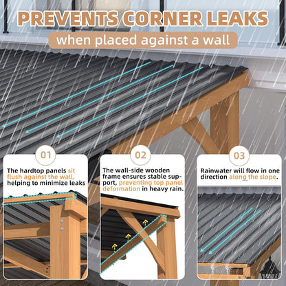 YODOLLA patio lean to gazebo.