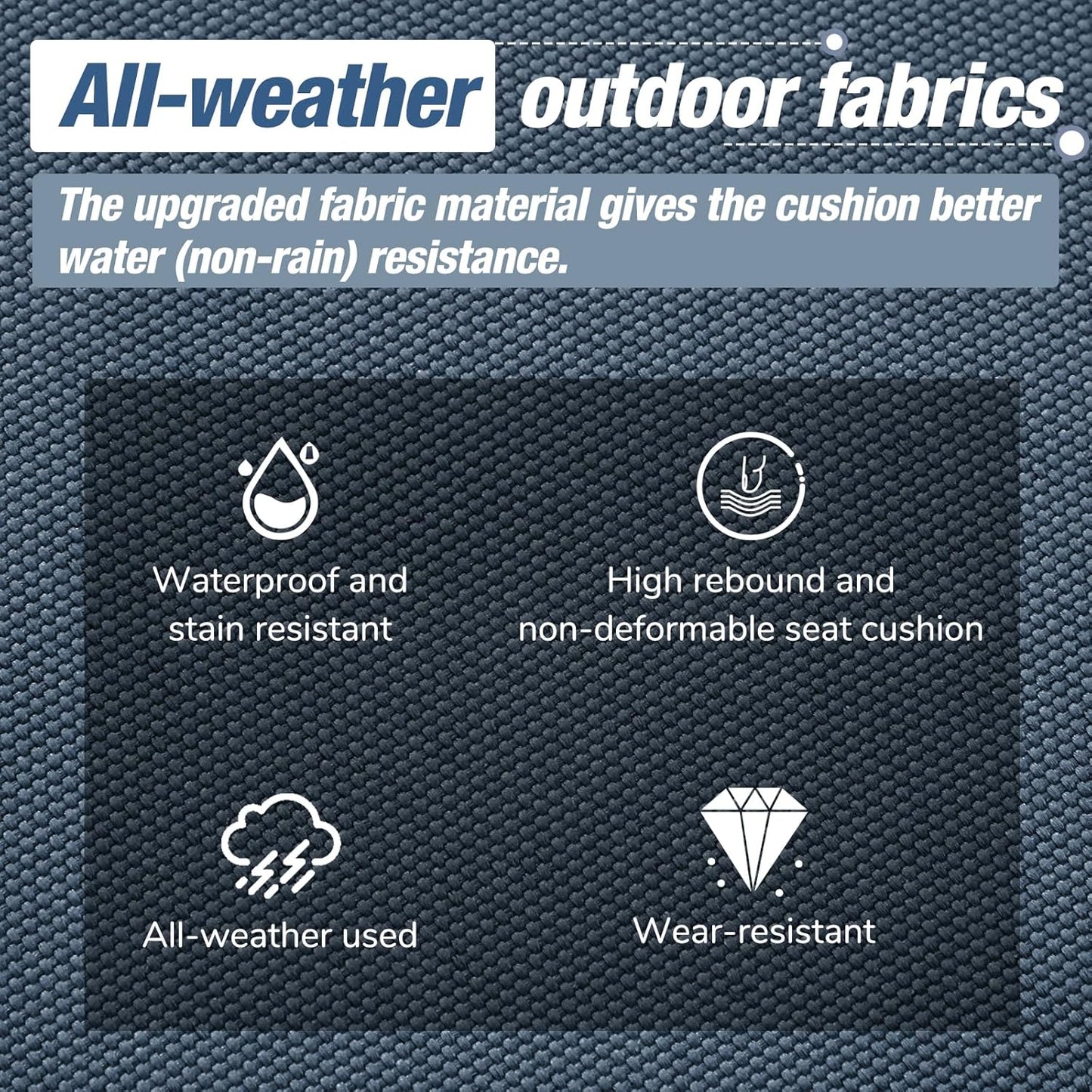 YODOLLA Metal Patio Sofa Set w/ Cushions