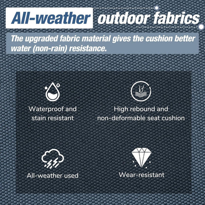 YODOLLA Metal Patio Sofa Set w/ Cushions