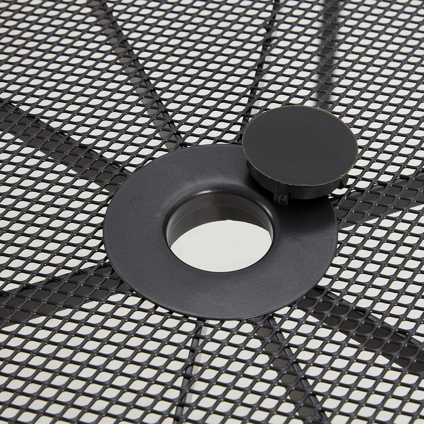 YODOLLA 51”x31” Rectangular Steel Patio Dining Table