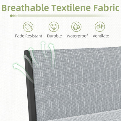 YODOLLA 7-Pc Sectional Patio Set Textilene Fabric, Dark Grey