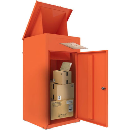 YODOLLA Lockable Anti-Theft Parcel Drop Box With Mailbox For Porch Fence Curbside, Orange