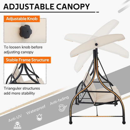 YODOLLA Outdoor Patio Swing Cushions