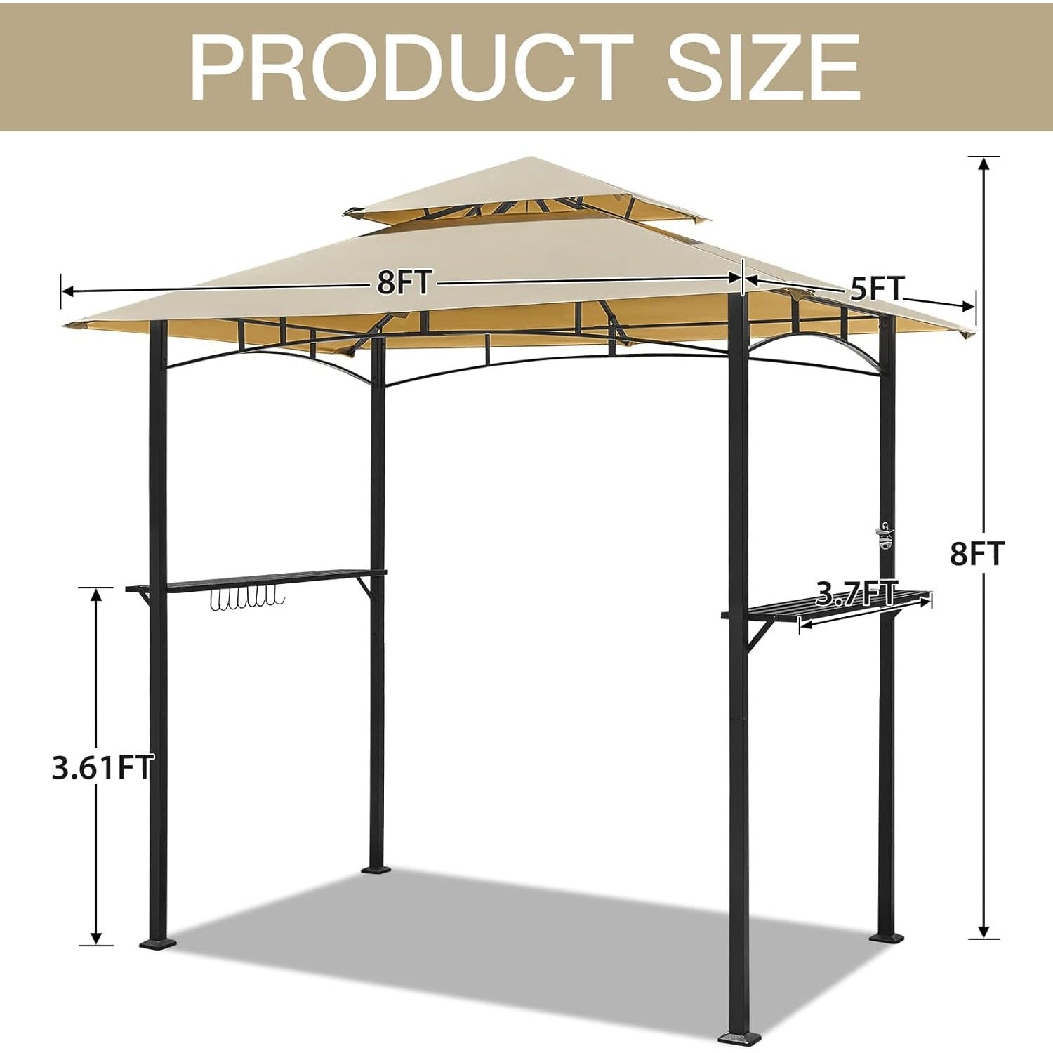 YODOLLA 8 x 5 grill gazebo.