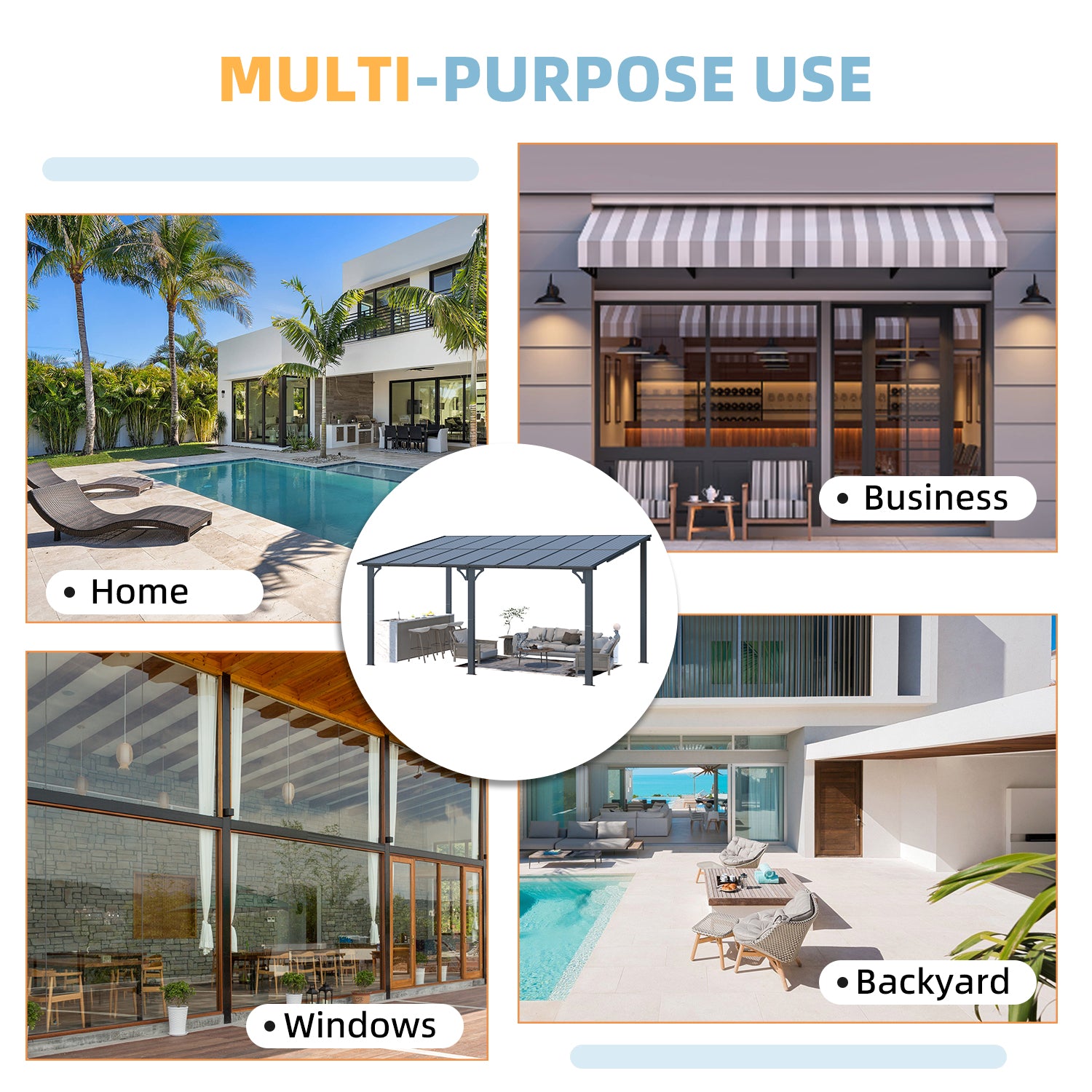 YODOLLA outdoor pergola gazebo.