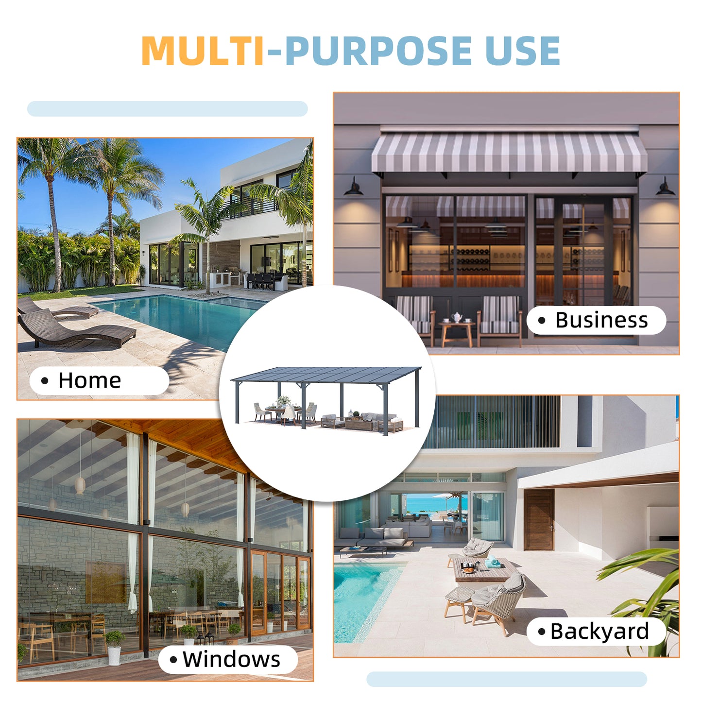 YODOLLA 20' x 8' gazebo.