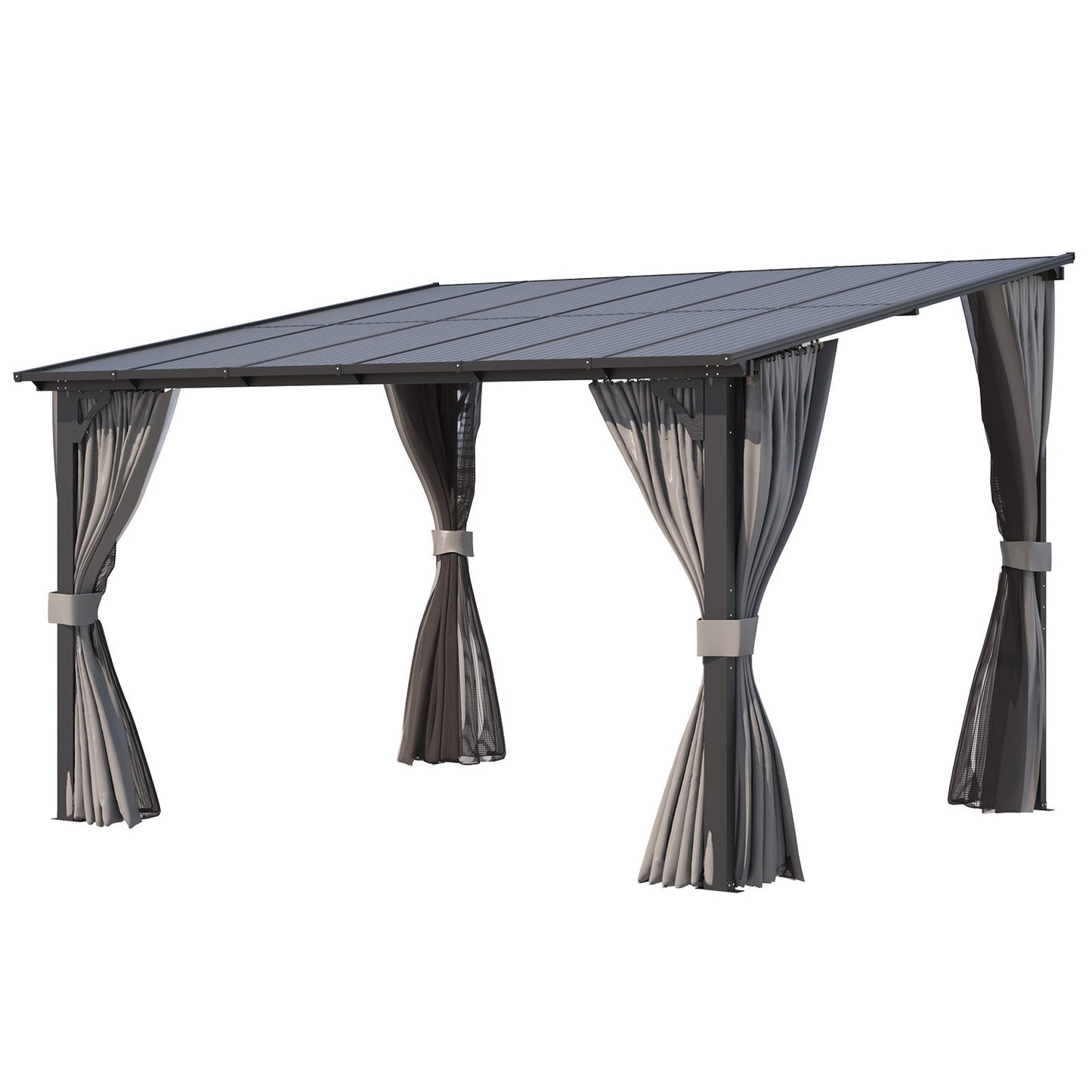 YODOLLA Hard Top Wall-Mounted Gazebo