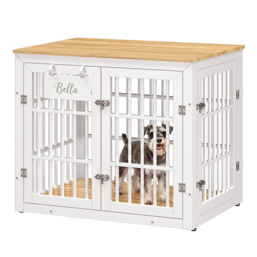 YODOLLA 32'' Dog Crate Furniture for Medium Breed, White