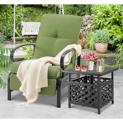 YODOLLA Outdoor Recliner Chairs Set of 2 with Side Table