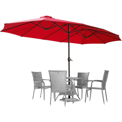 YODOLLA red umbrella for patio with heavy-duty design