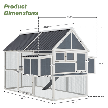 YODOLLA chicken coop for multiple pets