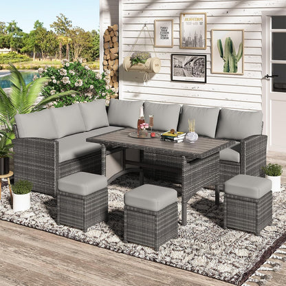 YODOLLA large patio set grey
