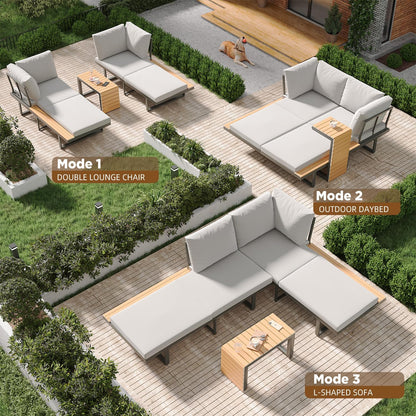 YODOLLA 4 Piece Metal Patio Furniture Set