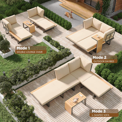 YODOLLA 4 Piece Metal Patio Furniture Set