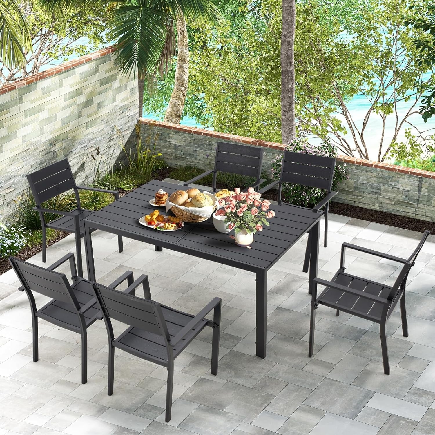 YODOLLA aluminum outdoor dining chair