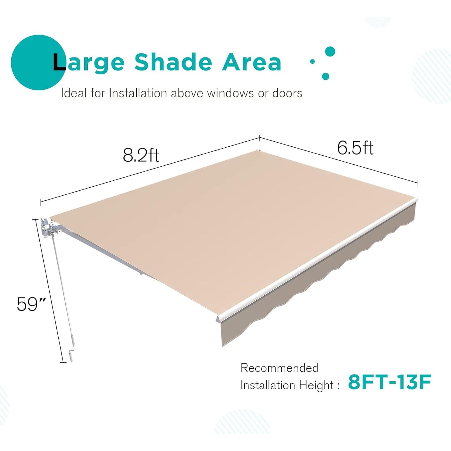 YODOLLA outdoor awning for deck or porch