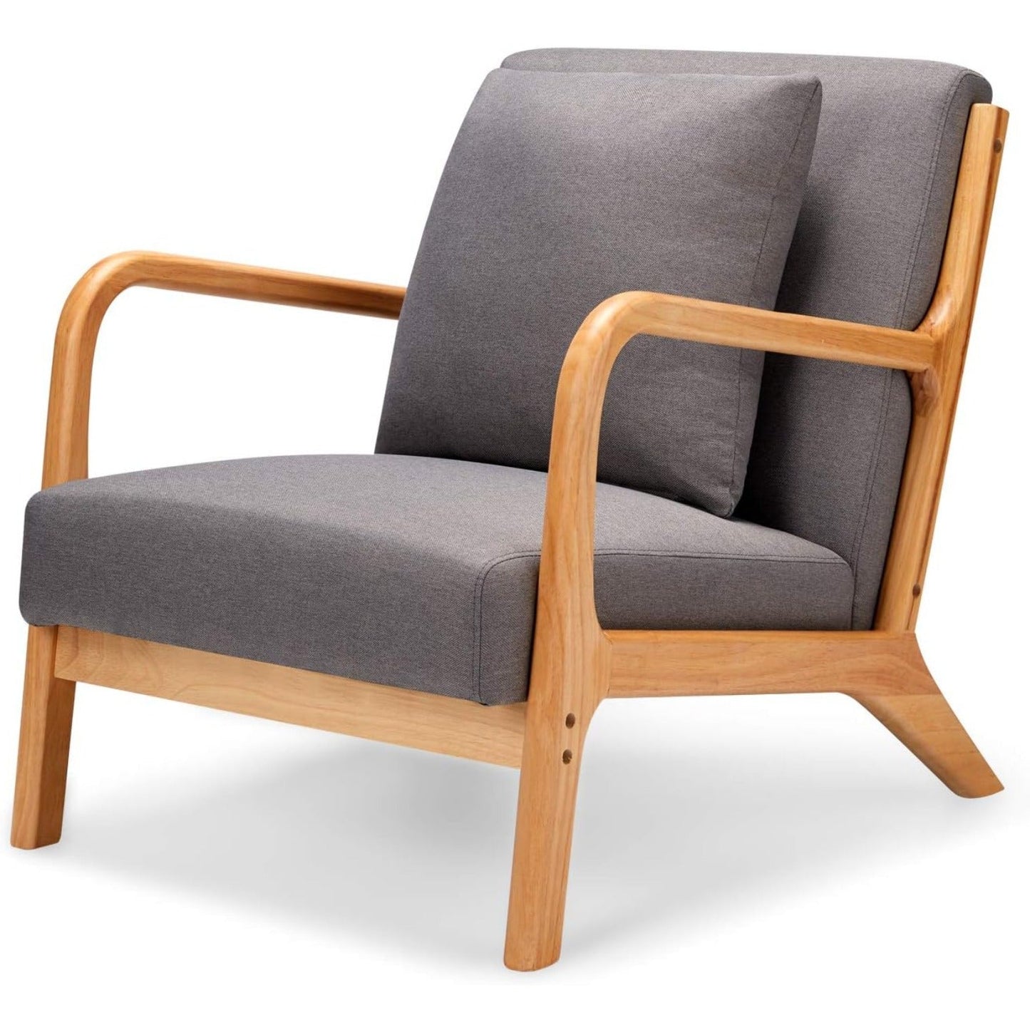 YODOLLA Accent Chair Reading Armchair, Linen Gray
