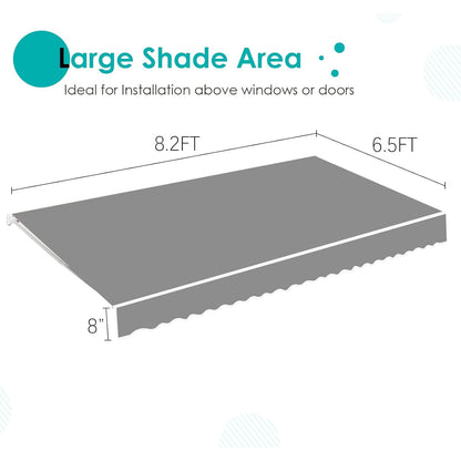 YODOLLA 13x10FT Retractable Awning Replacement Sunshade Canopy
