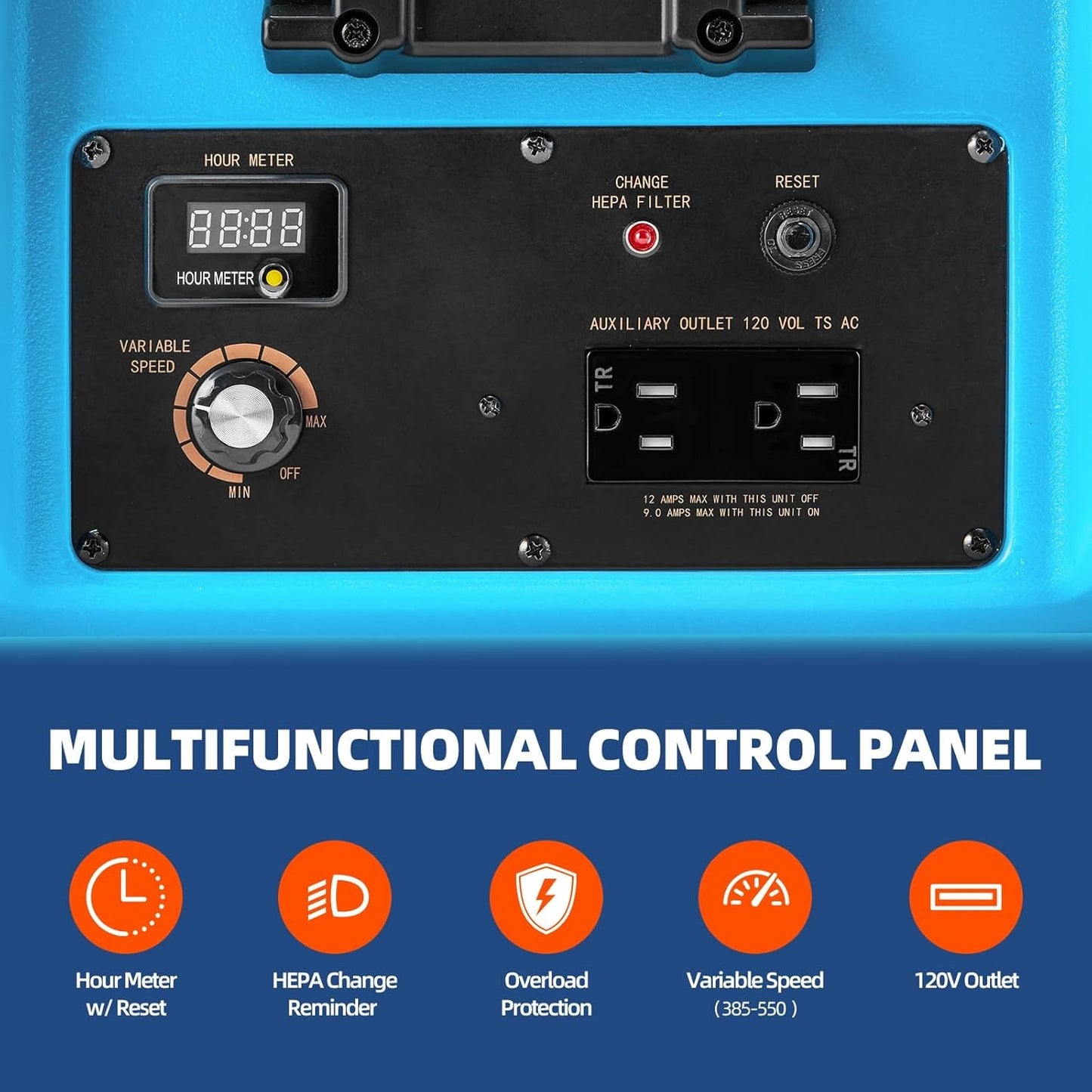 YODOLLA 800 CFM Air Scrubber with 3-Stage Filtration