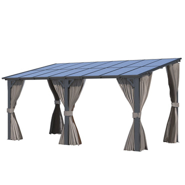 YODOLLA 16' x 8' Gazebo Outdoor Pergola with Curtains and Netting