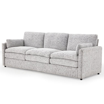YODOLLA 89" Chenille Sofa, 3-Seater, 2 Removable Pillows, Gray
