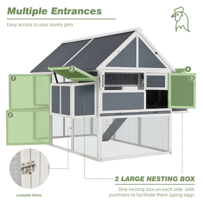 YODOLLA chicken coop with spacious run.
