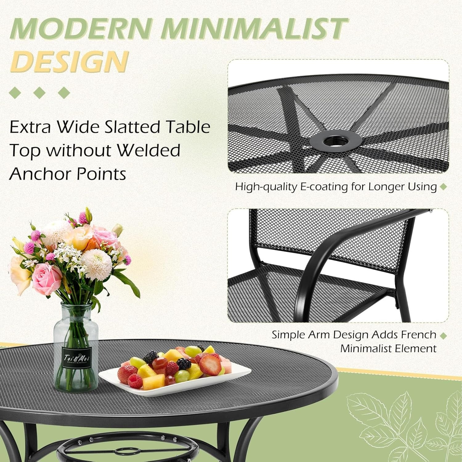 YODOLLA stackable patio chairs for easy storage