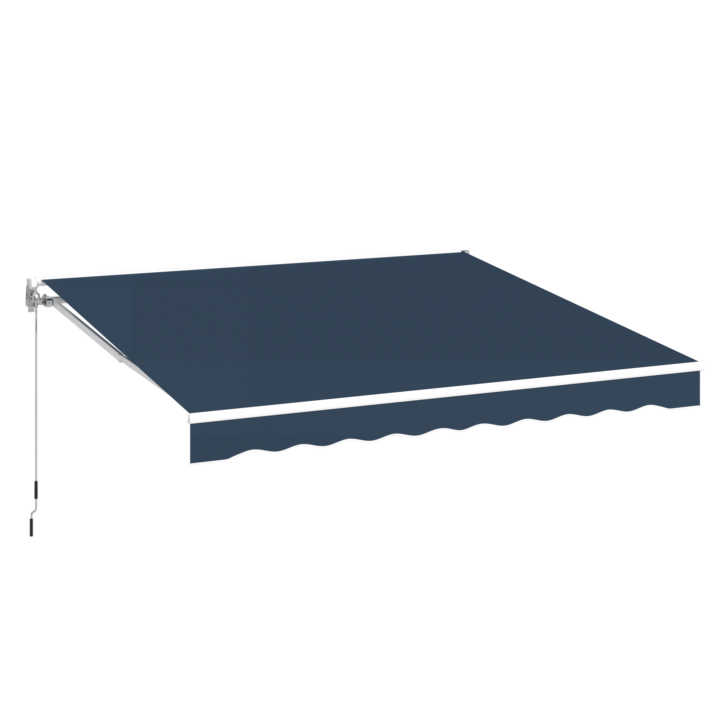 YODOLLA 13'×10' manual retractable awning, blue.