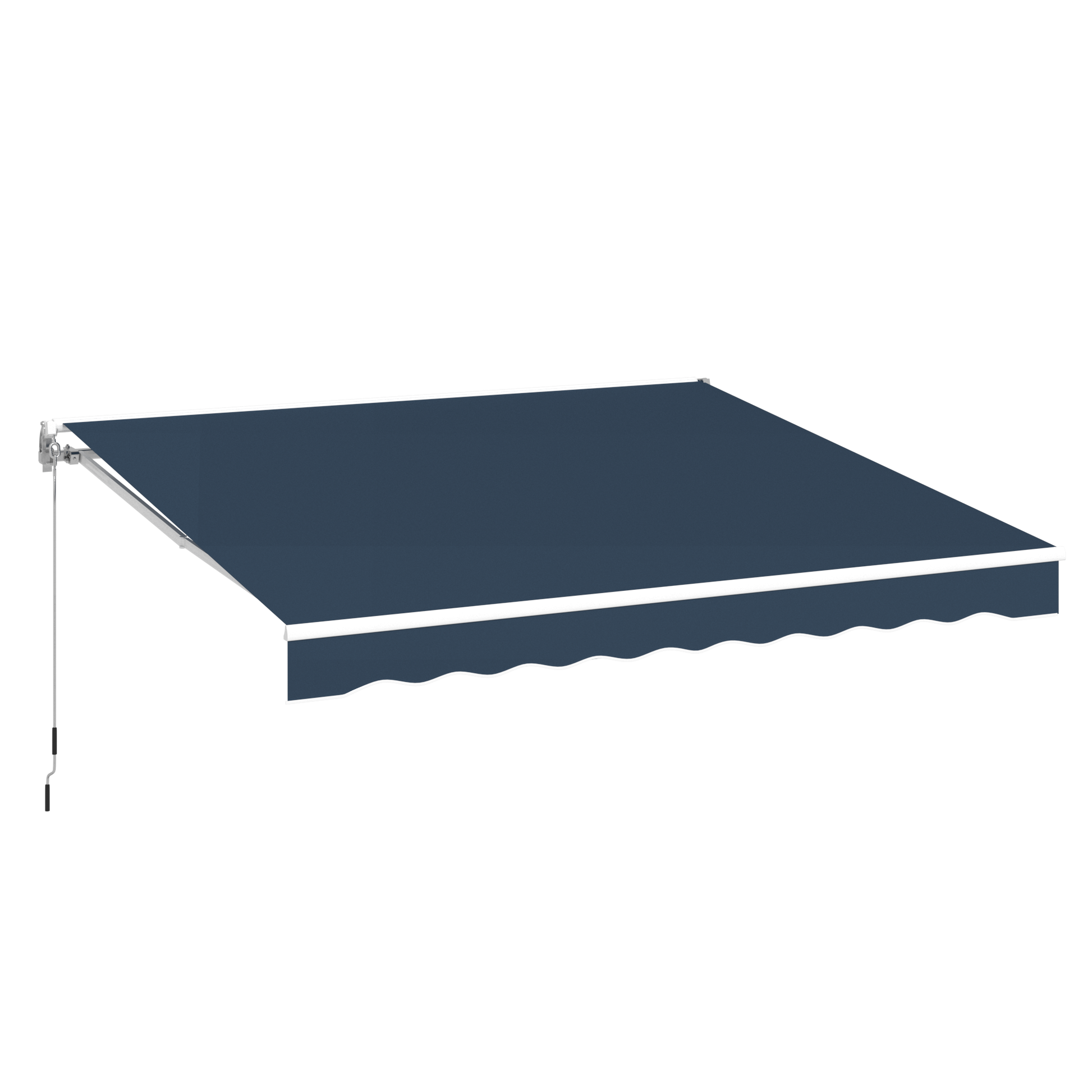 YODOLLA 13'×10' manual retractable awning, blue.