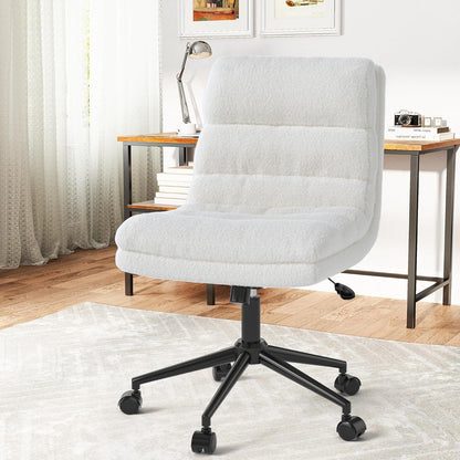 YODOLLA Office Chairs Swivel Desk Chair, Teddy White