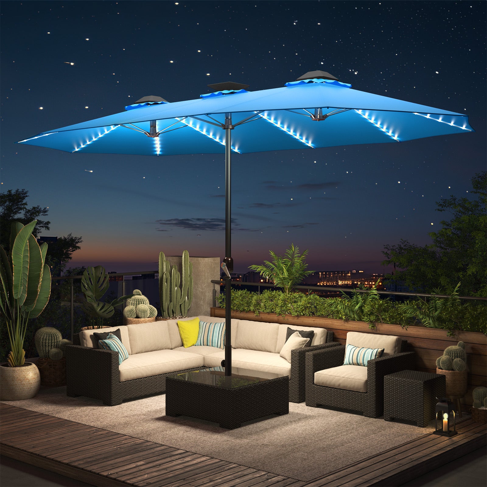 YODOLLA patio umbrella with lights cozy