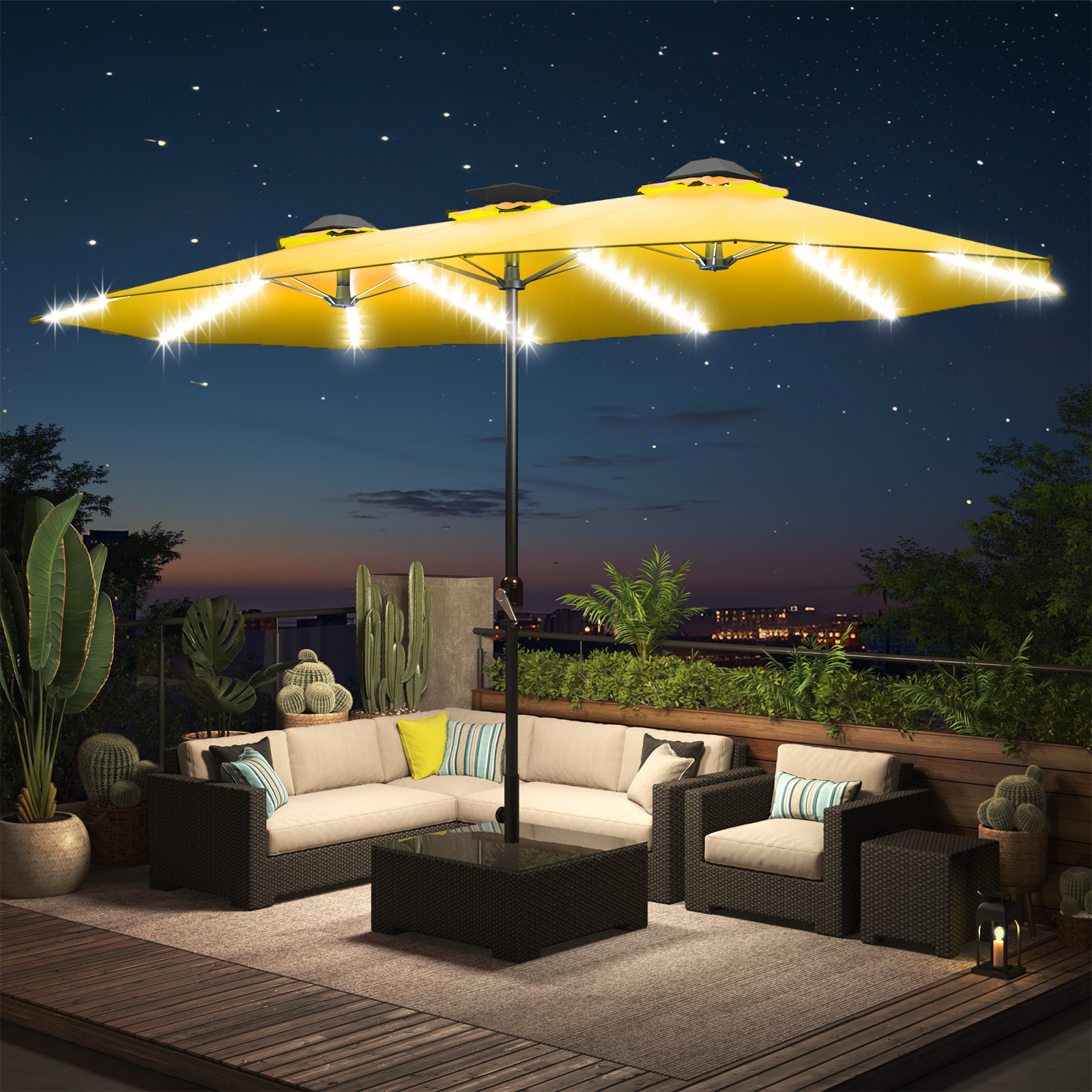 YODOLLA 15ft patio umbrella ideal for large spaces