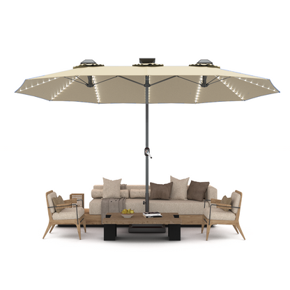 YODOLLA patio umbrella with lights soft glow