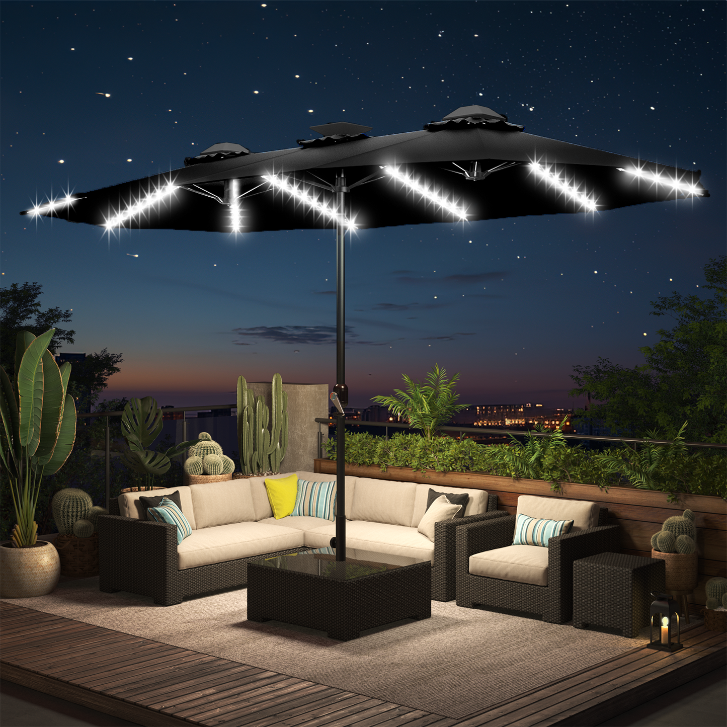 YODOLLA outdoor patio umbrella fade resistant