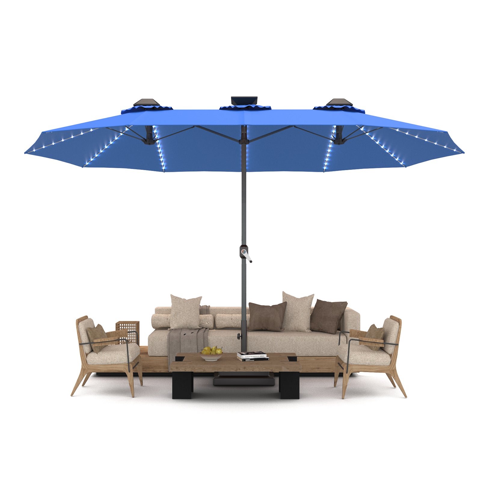 YODOLLA 15ft patio umbrella wind-resistant structure