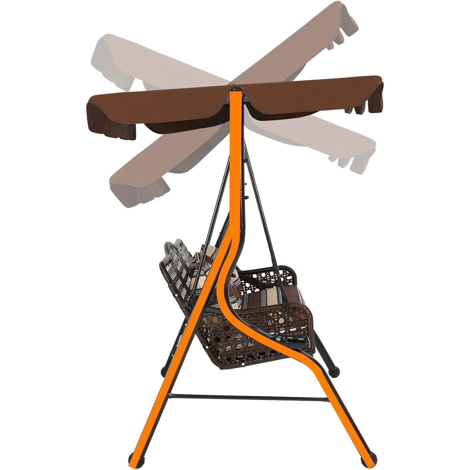 YODOLLA wicker swing chair for porch
