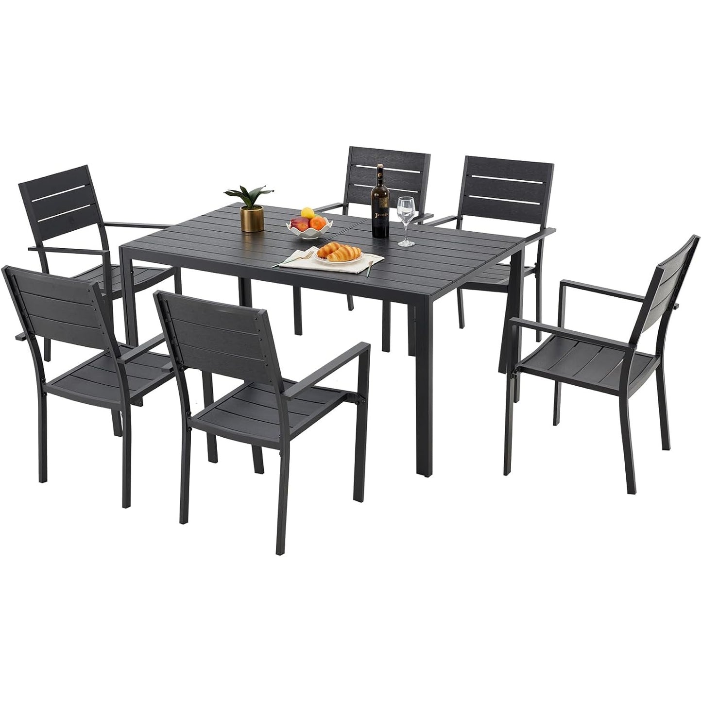 YODOLLA aluminum patio set with table and chairs