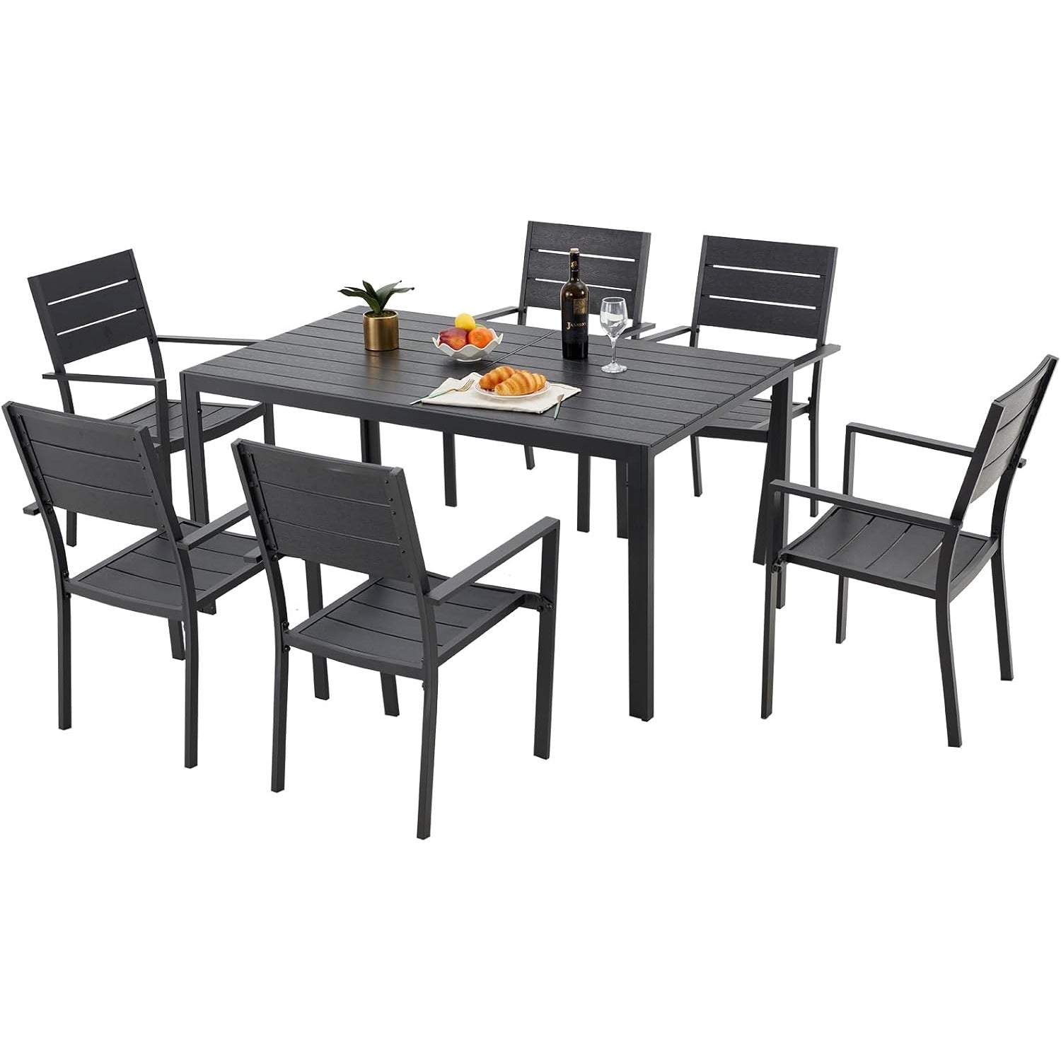 YODOLLA aluminum patio set with table and chairs