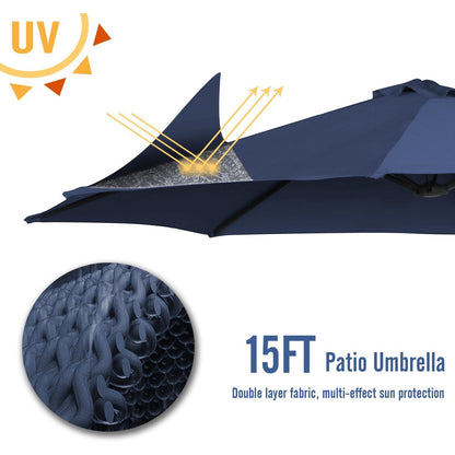 YODOLLA wind-resistant patio umbrella for swimming pools