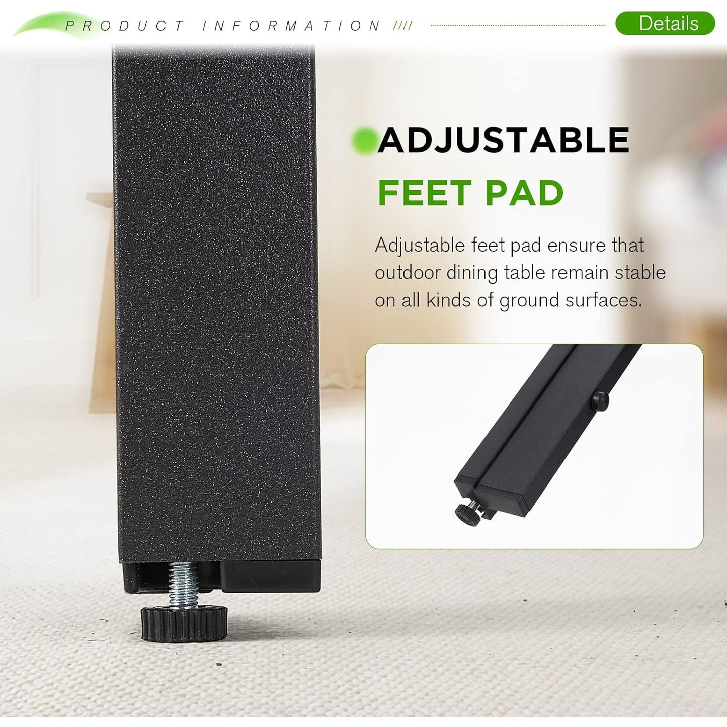 YODOLLA 60" Outdoor Dining Table