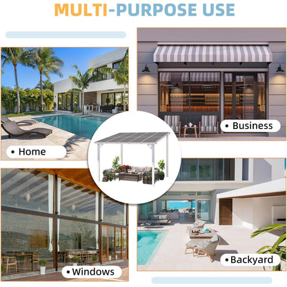 YODOLLA 10' x 10' Pergola Gazebo, Small Wall Mounted Pergolas and Gazebos