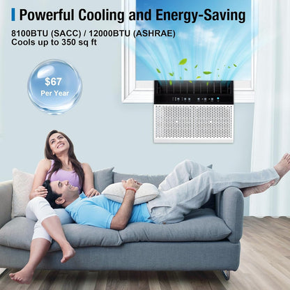 YODOLLA 8100 BTU Window Air Conditioner, White