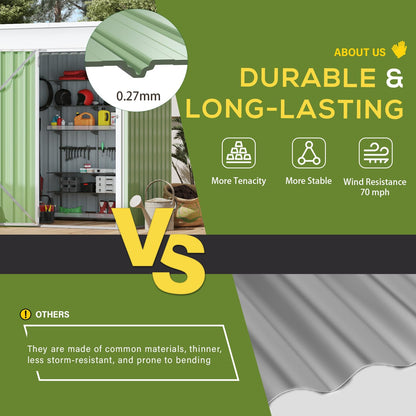 YODOLLA 5'x3' Outdoor Storage Shed